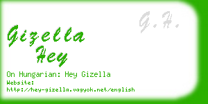 gizella hey business card